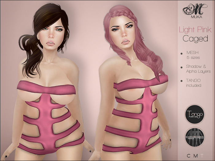 *MUKA* Caged Pink (Light) (MESH)