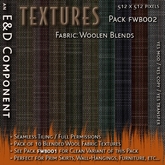 [FWB002] 10 Blended Wool Fabric Textures with Frayed Edges from E&D ENGINEERING