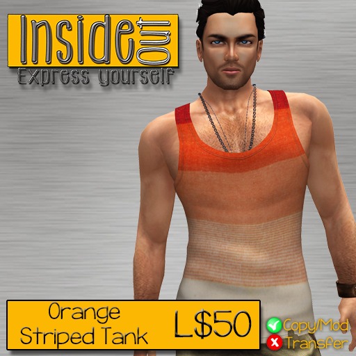Orange Stripey Tank Top