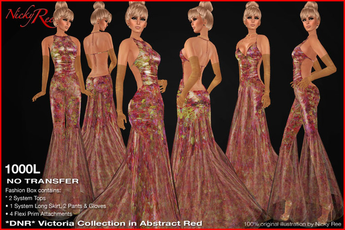 *DNR* Victoria in Classic Abstract Red