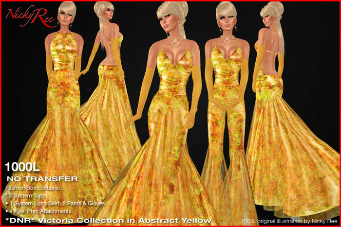 *DNR* Victoria in Abstract Yellow