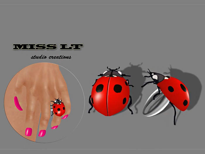 ::Miss Lt creations studio Ladybug ring