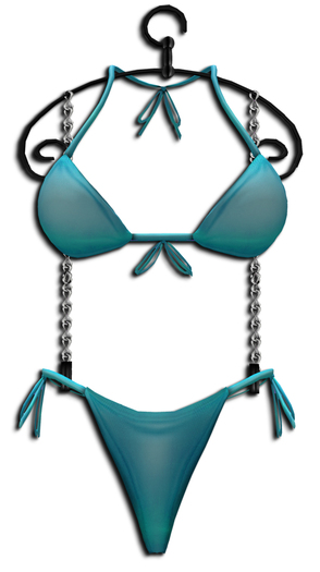 ((Crystal Line))Bikini Plain-LightBlue-(wear)