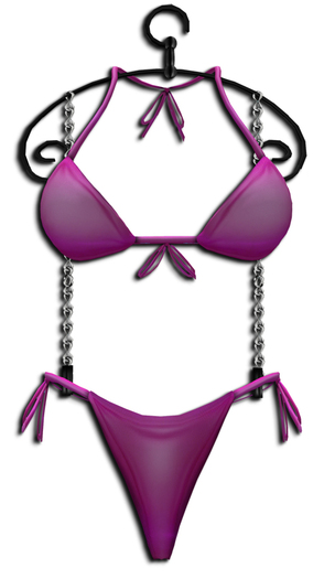 ((Crystal Line))Bikini Plain-Pink-(wear)