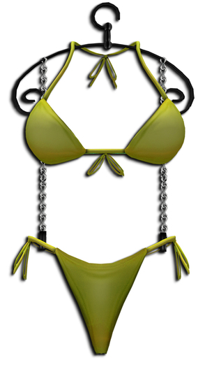 ((Crystal Line))Bikini Plain-Lemon-(wear)