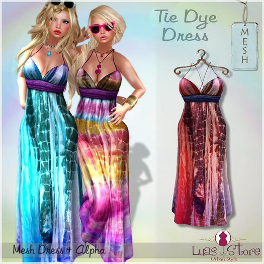 Luas Urban Style - Tie Dye Dress Red - Mesh