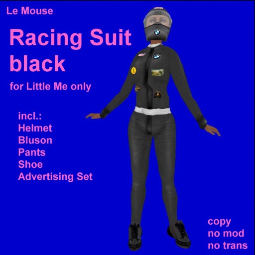 Racing Suit Black for Little Me