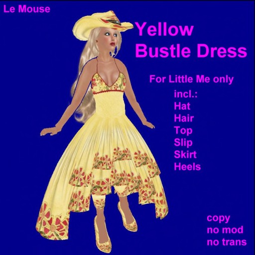 Yellow Bustle Dress LM