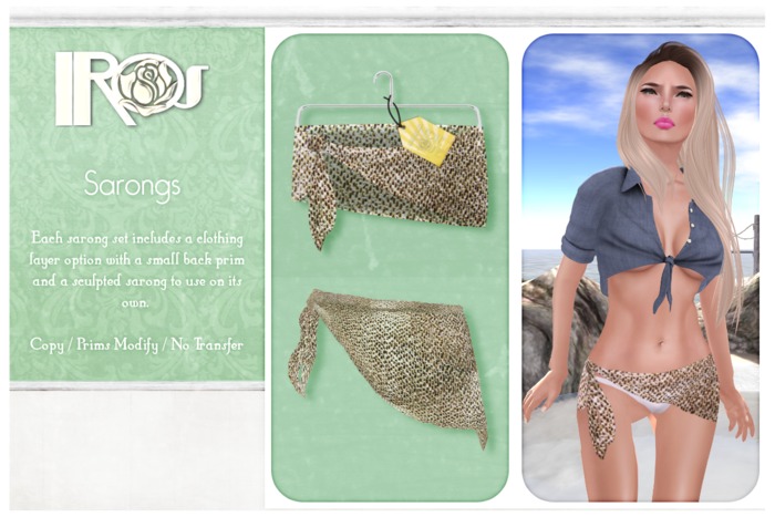 ~*IROS*~ Bikini Sarong *Silver Tinsel*