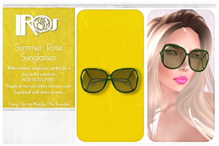 ~*IROS*~ Summer Rose Sunglasses {Pink} - Scripted