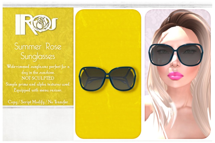~*IROS*~ Summer Rose Sunglasses {Pink} - Scripted