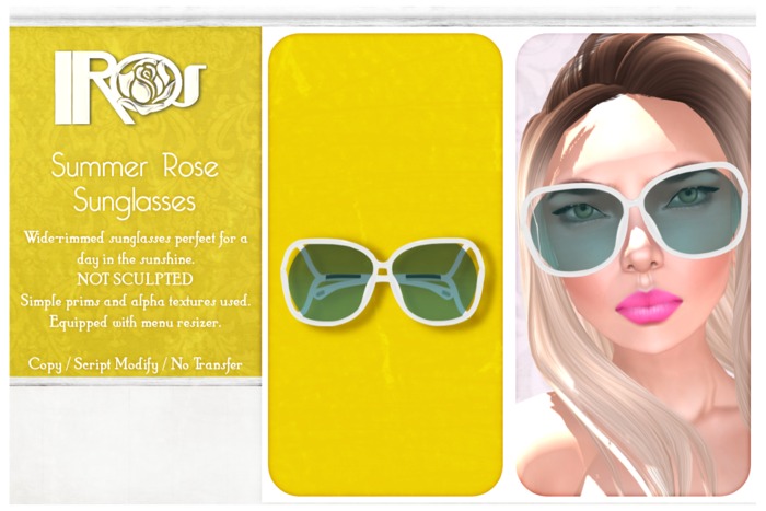~*IROS*~ Summer Rose Sunglasses {Pink} - Scripted