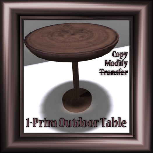 Mekky's 1-Prim Outdoor Table