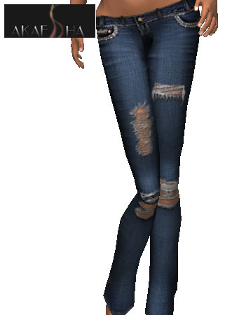 Akaesha's Blue Jeans - Ripped