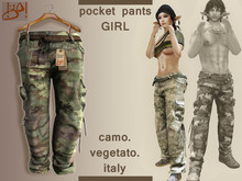 !gO! Pocket Pants Girl -Camo vegetato italy-
