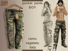!gO! Pocket Pants Boy -Camo vegetato italy-