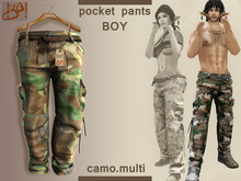 !gO! Pocket Pants Boy -Camo multi-
