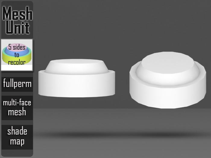Mesh Unit: Full Perm ➔ Multi-purpose cylindrical shape#7 (multi-face) + shade map