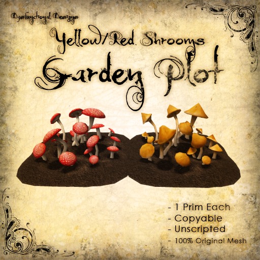 [DDD] Lil' Garden Plot - Mushrooms (Yellow Red)