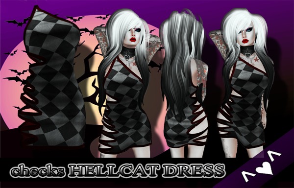 ^v^DRBC^v^ CHECKS HELLCAT DRESS