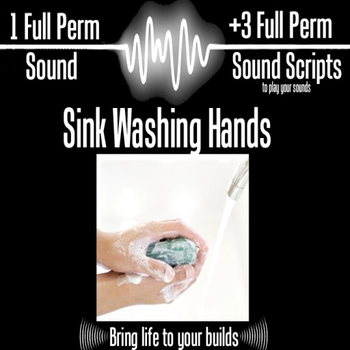 FULL PERM SOUND CLIP - SINK WASHING HANDS + 3 SOUND SCRIPTS