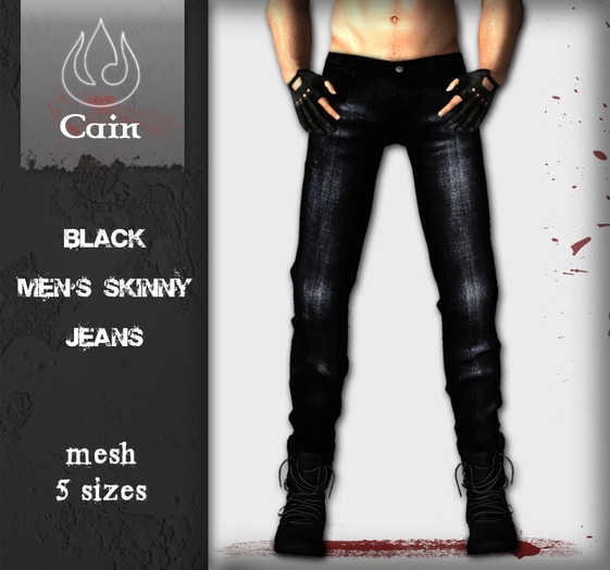 Cain - Black - Men's Skinny Jeans