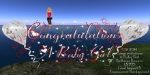 CBGB1M Congratulations A Baby Girl Banner & Balloons (Rezz Me)