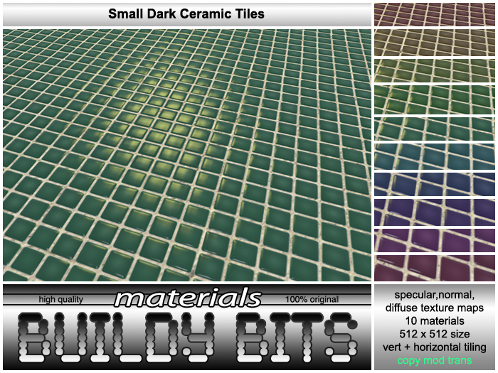 ~Buildy Bits~ Small Bright Ceramic Tiles box