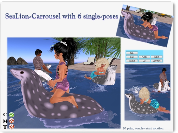 SeaLion carrousel with poses-CM