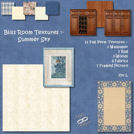 Room Box Texture Second Life Marketplace - Bliss Room Textures - Summer Sky - Box