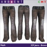 [AMBI] Mesh 329 Jeans - Brown (BOXED)