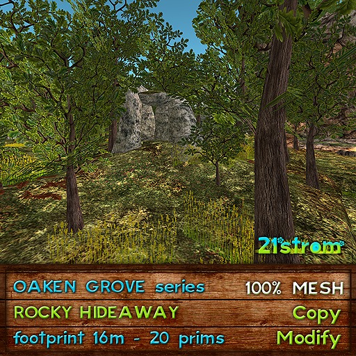 21strom OAKEN GROVE [ROCKY HIDEAWAY] - mesh landscape, copy+mod