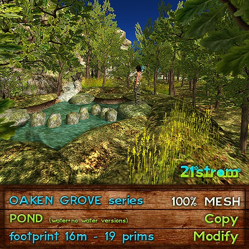21strom OAKEN GROVE [POND & SPRING] - mesh landscape, copy+mod