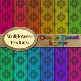 *Wallflowers* Victorian Damask & Stripe