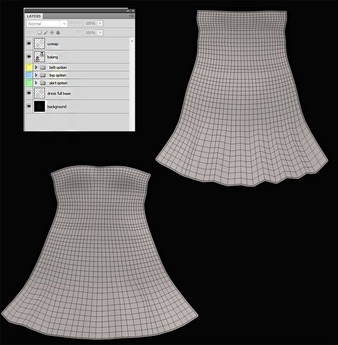 Second Life Marketplace - Sam dress full perms rigged mesh PSD + Templates