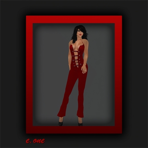 e.one Buckled Up Jumpsuit Red