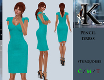 *Keresma* Pencil dress - Turquoise