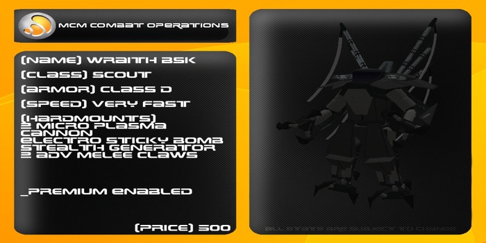 MCM Wraith BSK *BOXED*