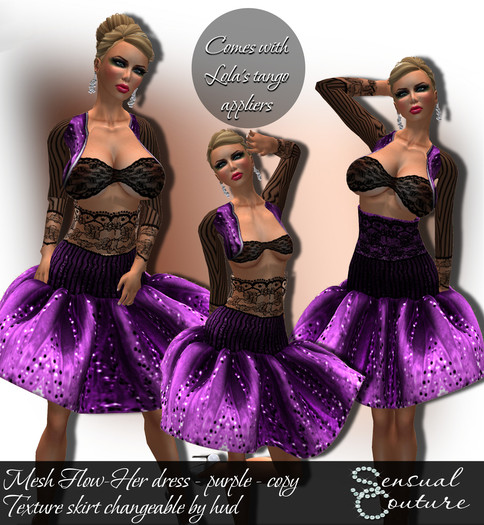 Mesh Flow Her dress  * purple *