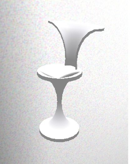 White Bar Stools *With Animation* 4 Prims 