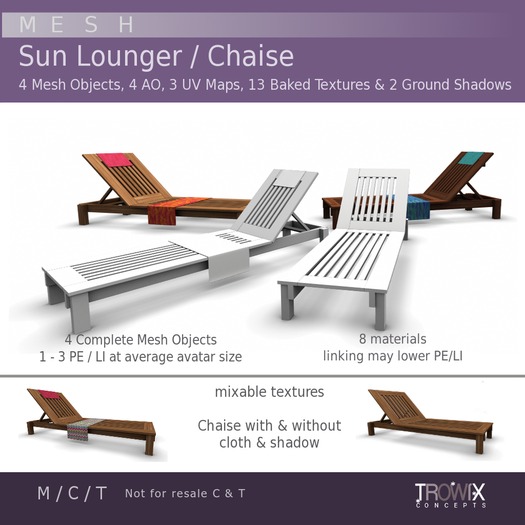 Trowix - Sun Lounger / Chaise Mesh Pack