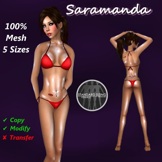 [Saramanda] Red Bikini (MESH)