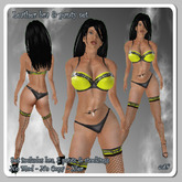 Yellow leather bra & panties