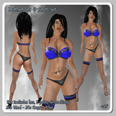 Blue leather bra & panties