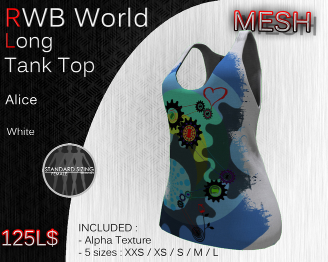 [RWB] - Mesh - Long Tank Alice White