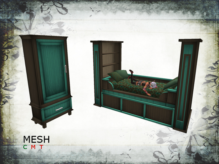 Mesh, daybed and armoire set