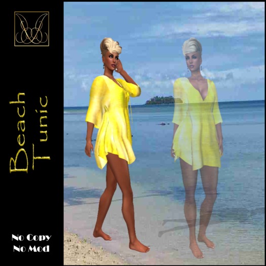 JCD Yellow Mesh Beach Tunic 
