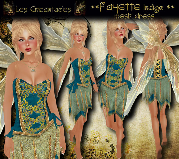 Fayette Indigo - Mesh fae outfit **OUTLET ITEM**