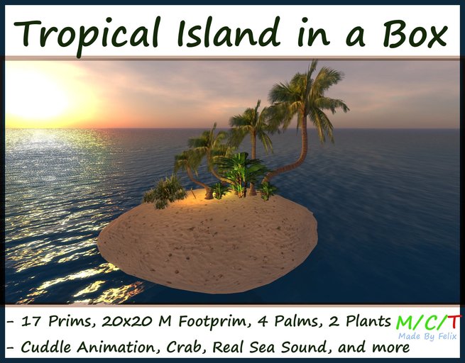 Tropical  Island in a Box 17 Prim  20x20 M Footprim