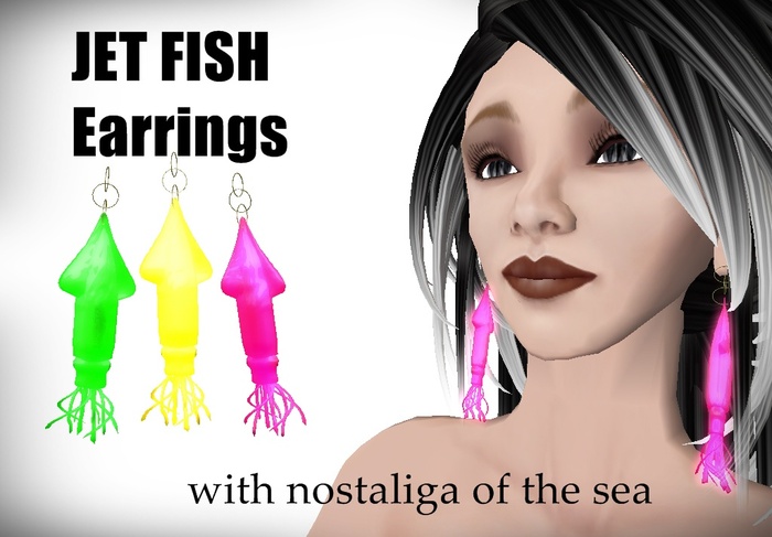 Jet Fish Earring Set v1.2